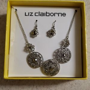 Liz Claiborne  Necklace and earring set